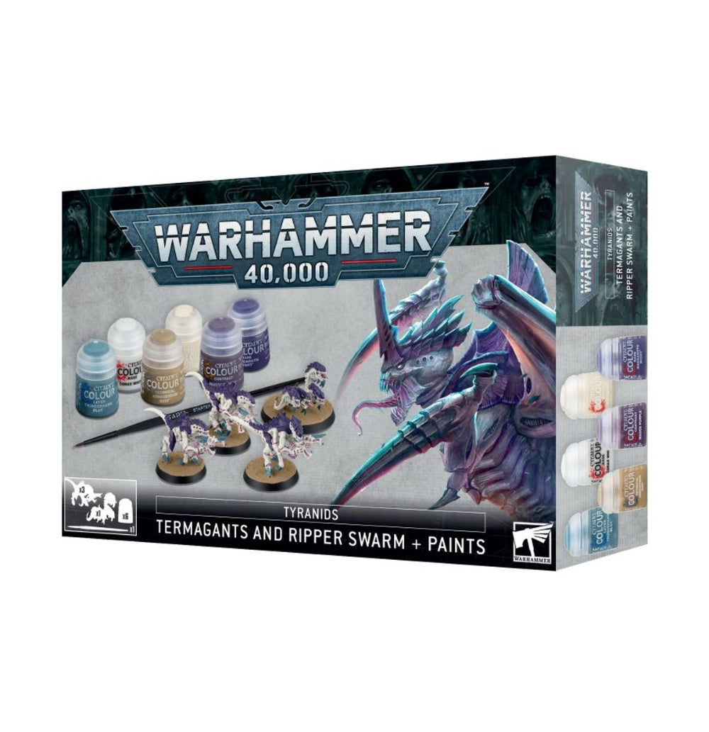 Warhammer 40,000 Tyranids: Termagants and Ripper Swarm + Paints Set