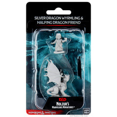 Silver Dragon Wyrmling & Halfling Dragon Friend