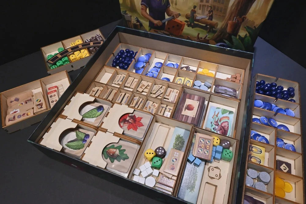 烏鴉盒子 木心匠藝 木製收納盒 Woodcraft Wooden Insert MonsterGeek Board Game Store
