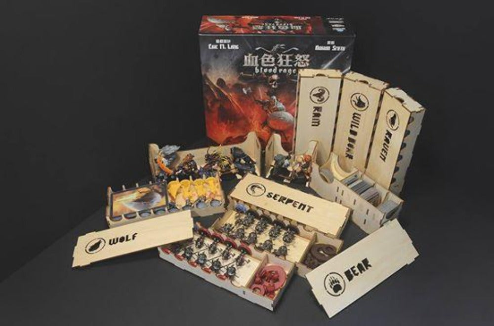 烏鴉盒子 血色狂怒 木製桌遊收納盒 Blood Rage Wooden Insert