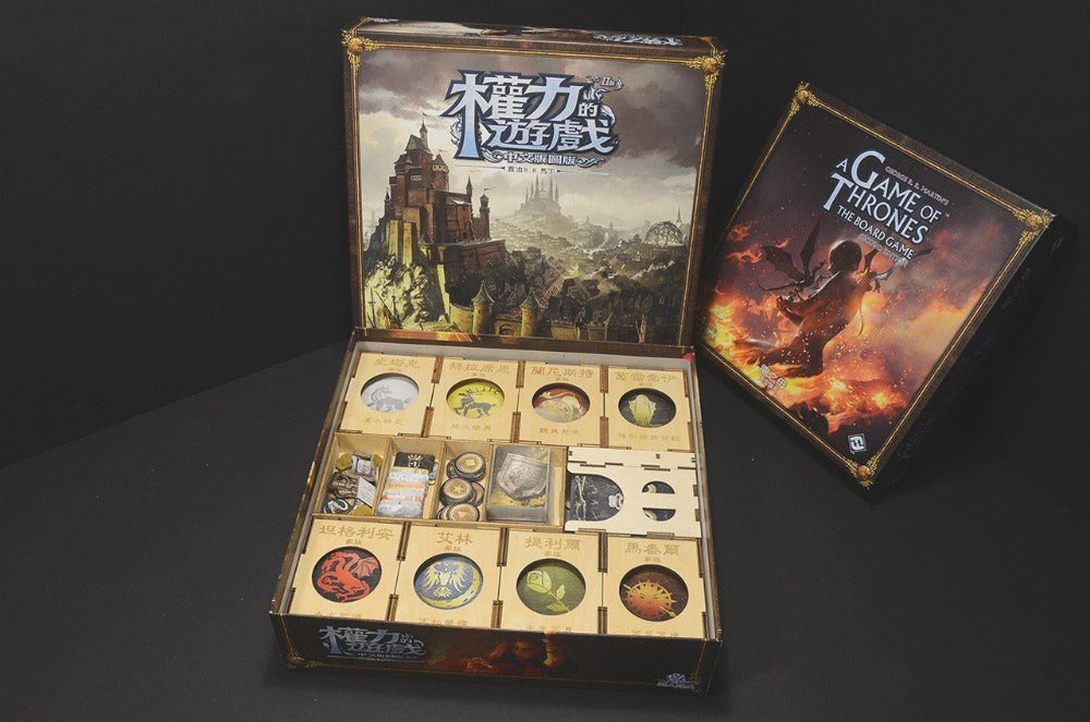 烏鴉盒子 冰與火之歌:權力遊戲 木製桌遊收納盒 A Game of Thrones : The Board Game Wooden Insert