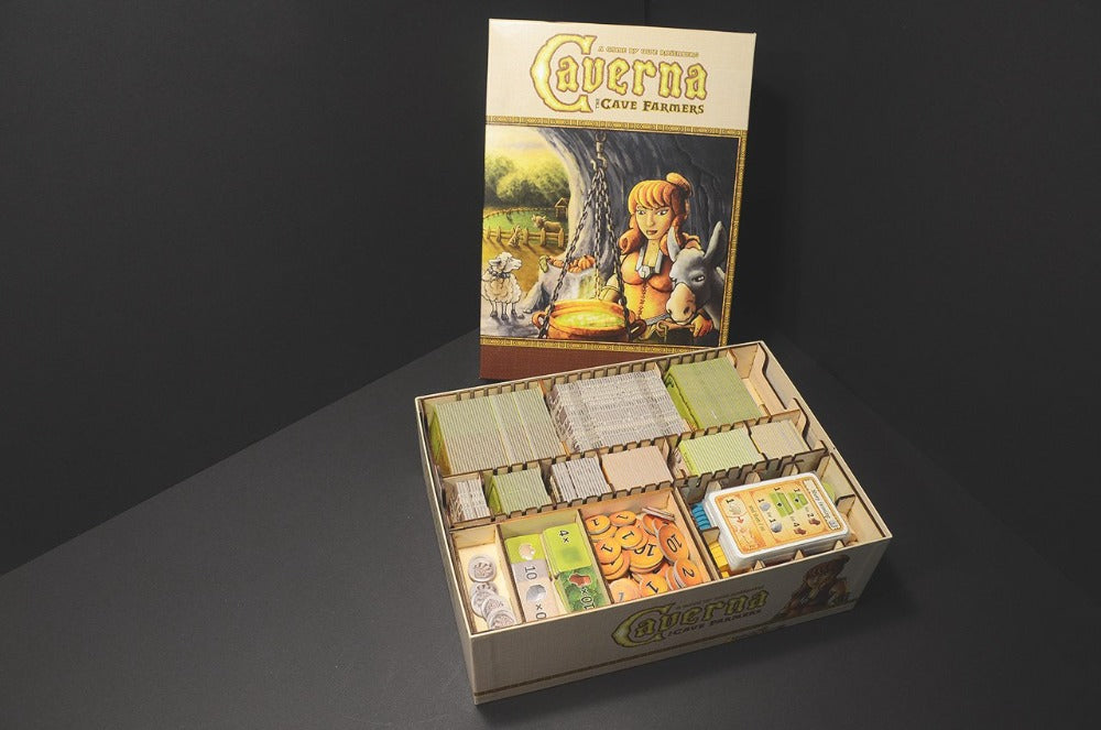 烏鴉盒子 洞穴農夫 木製桌遊收納盒 Caverna Wooden Insert