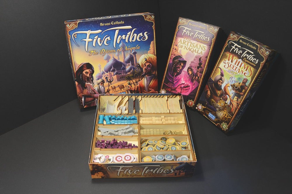 烏鴉盒子 五大部落+多擴充木製桌遊收納盒 Five Tribes + Exps. Wooden Insert