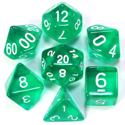 Translucent RPG Dice Set Translucent RPG Dice Set