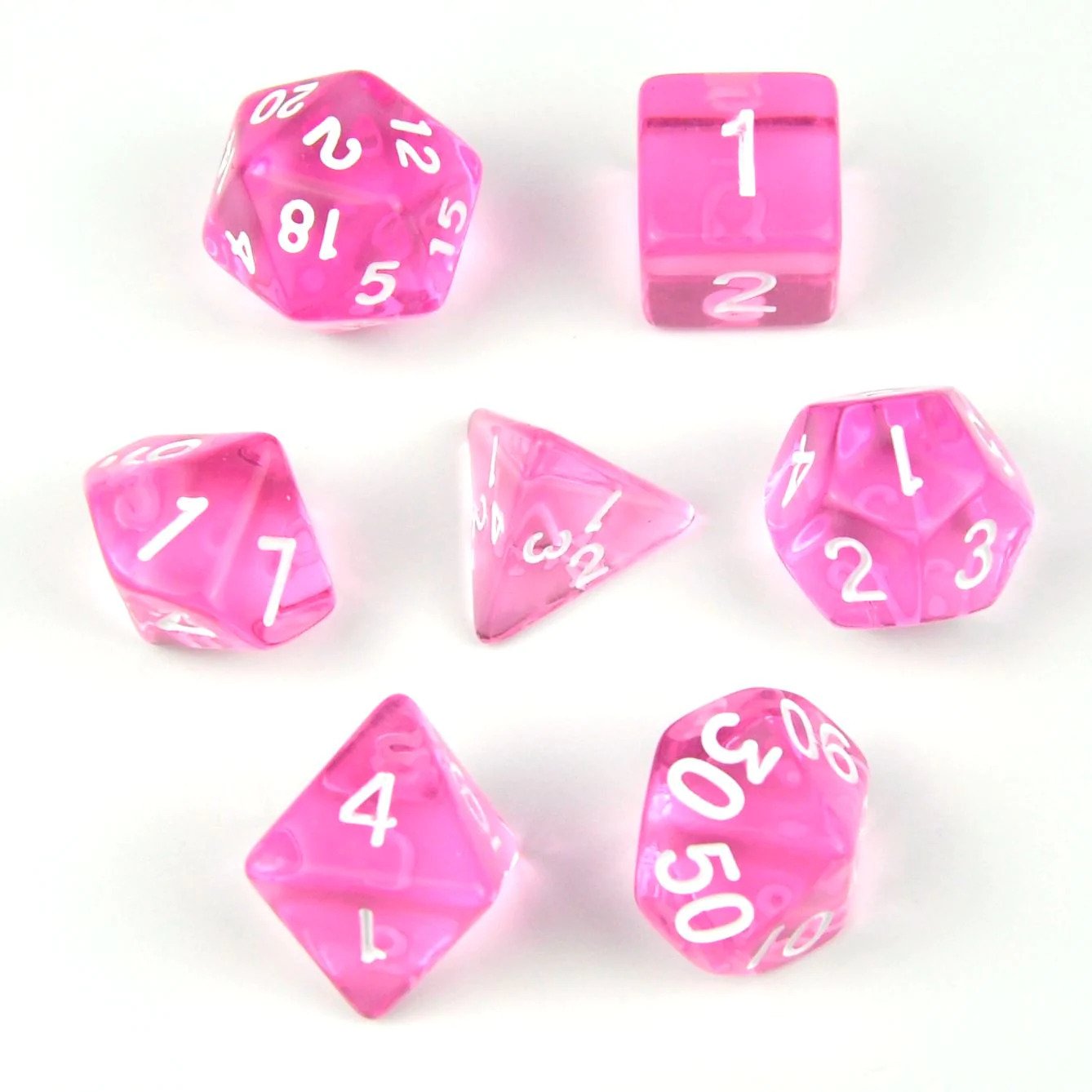 半透明角色扮演骰仔套裝 Translucent RPG Dice Set