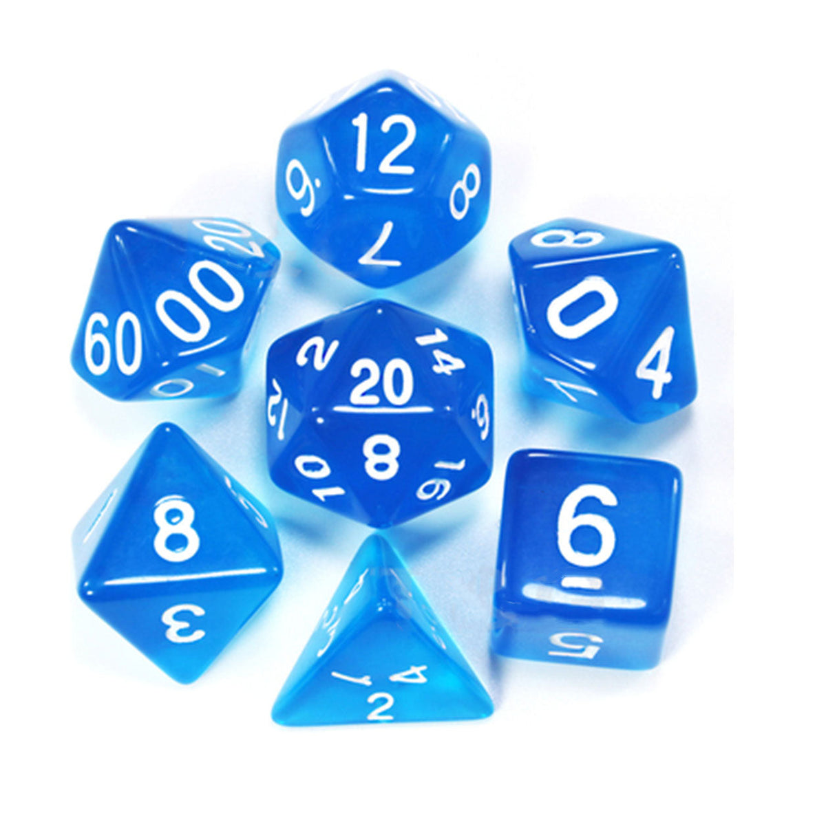 Translucent RPG Dice Set Translucent RPG Dice Set