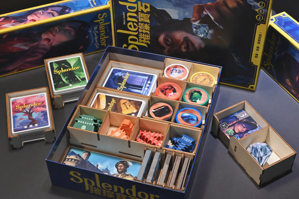 烏鴉盒子 璀璨寶石 桌遊收納盒 Splendor Wooden Insert