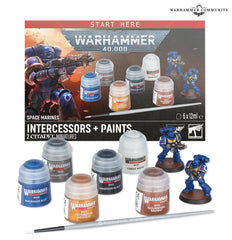 Warhammer 40,000 Space Marines: Intercessors + Paints