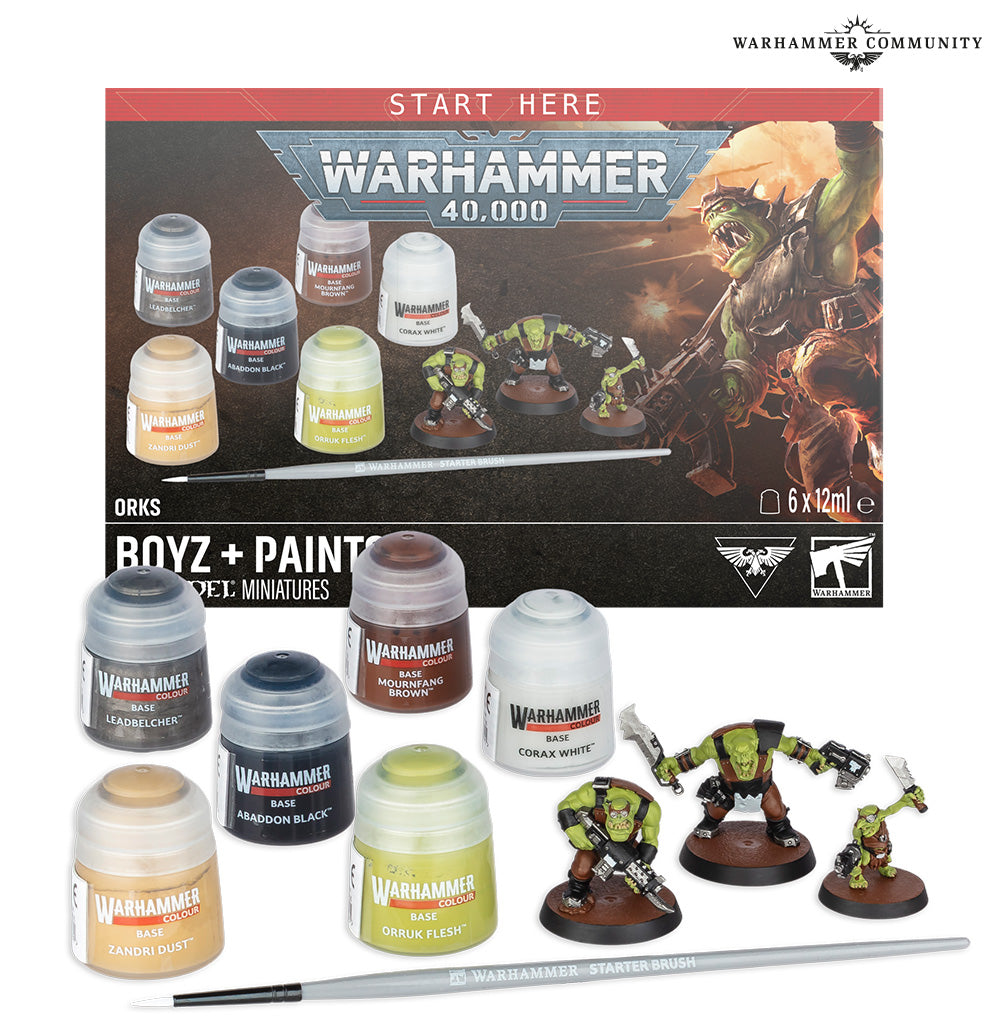 Warhammer 40,000 Orks: Boyz + Paint