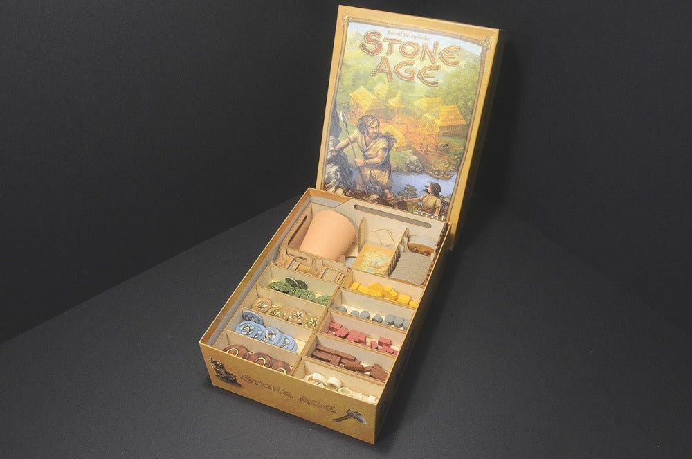 烏鴉盒子 石器時代木質桌遊收納盒 Stone Age Wooden Insert