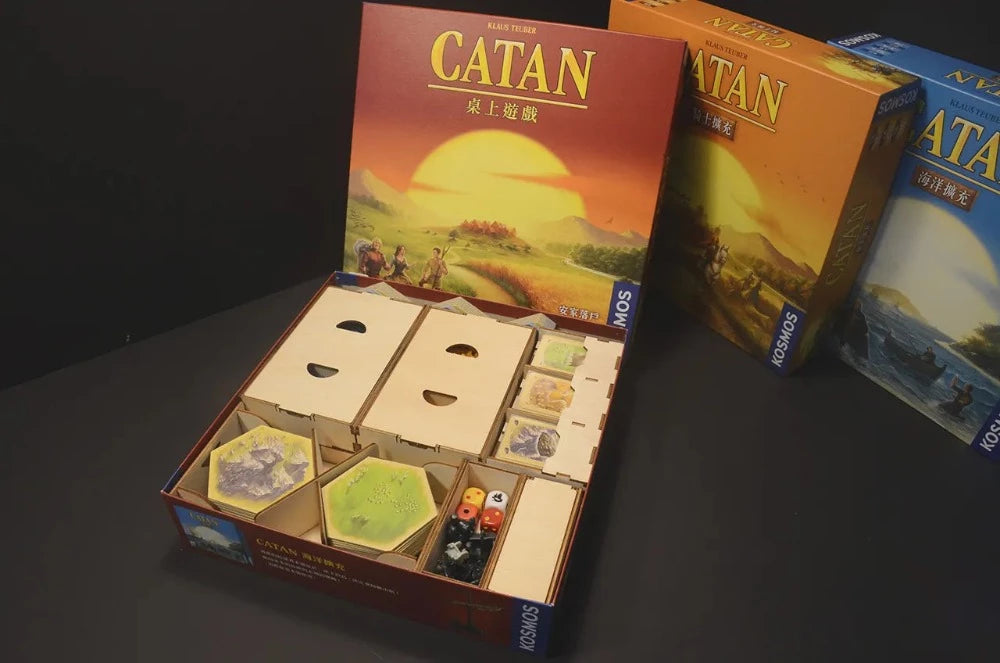 烏鴉盒子 卡坦島 木製收納盒 Catan Wooden Insert