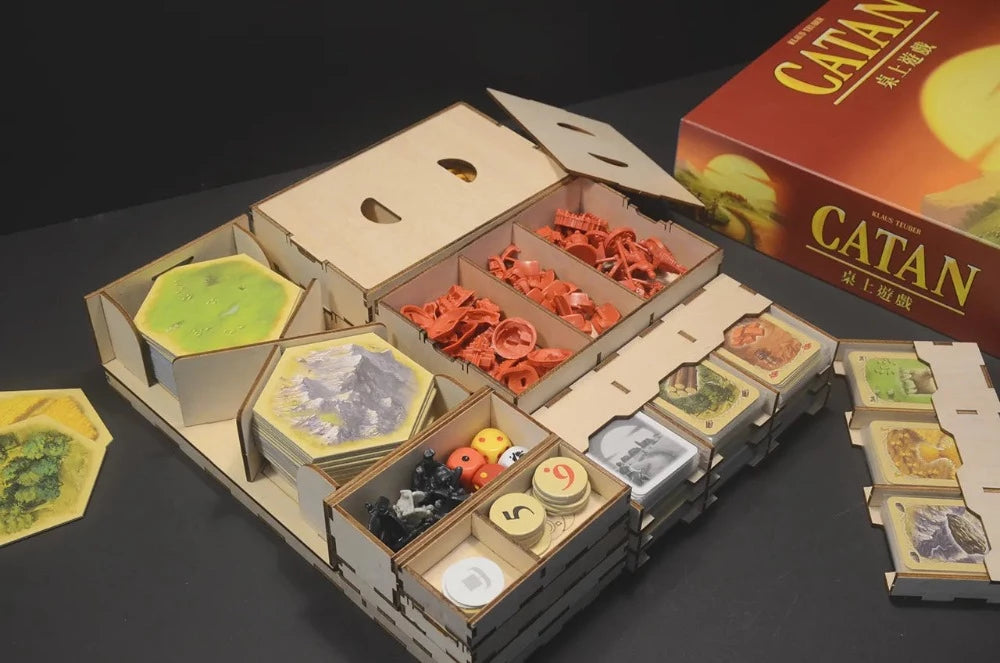 烏鴉盒子 卡坦島 木製收納盒 Catan Wooden Insert