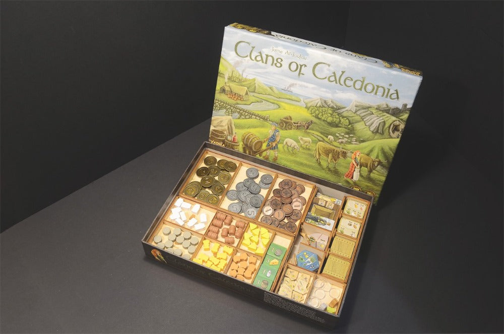 烏鴉盒子 克里多尼亞氏族 木製桌遊收納盒 Clans of Caledonia Wooden Insert