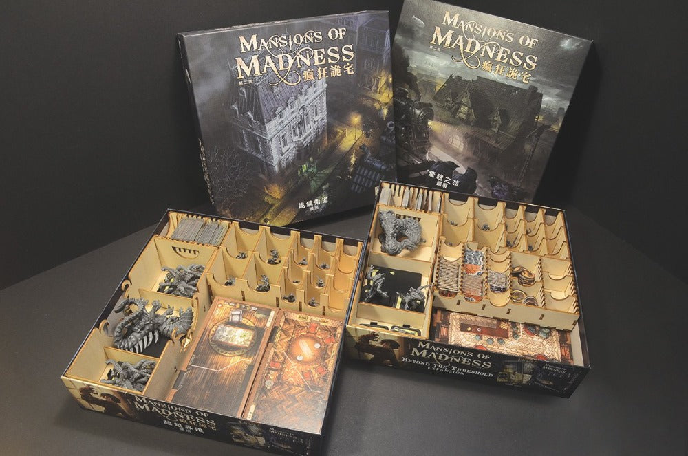 烏鴉盒子 瘋狂詭宅(第二版) 木製桌遊收納盒 Mansion of Madness 2nd Edition Wooden Insert