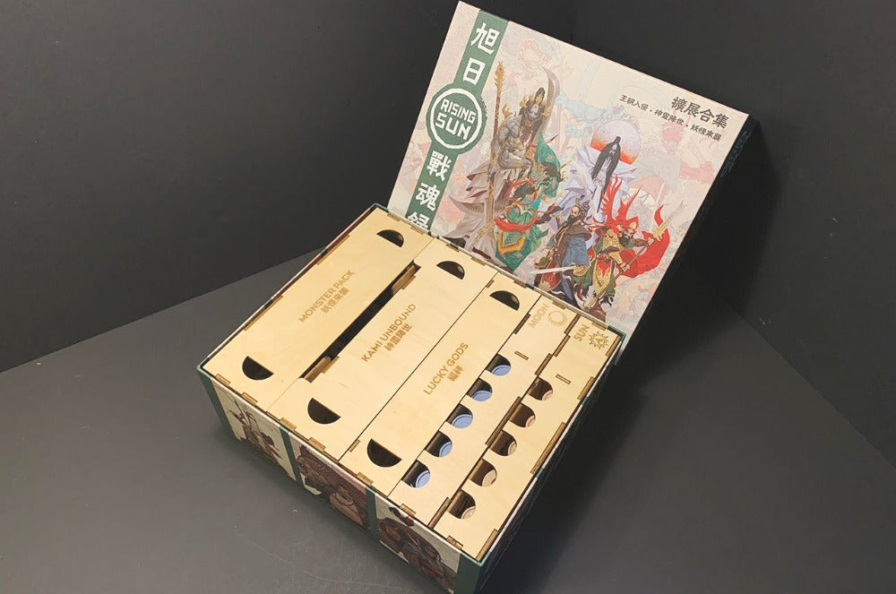 烏鴉盒子 旭日戰魂錄 + KS升級套件 木製桌遊收納盒 Rising Sun + KS upgrade pack Wooden Insert