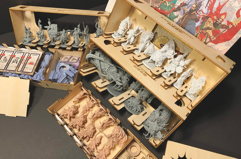 烏鴉盒子 旭日戰魂錄 + KS升級套件 木製桌遊收納盒 Rising Sun + KS upgrade pack Wooden Insert