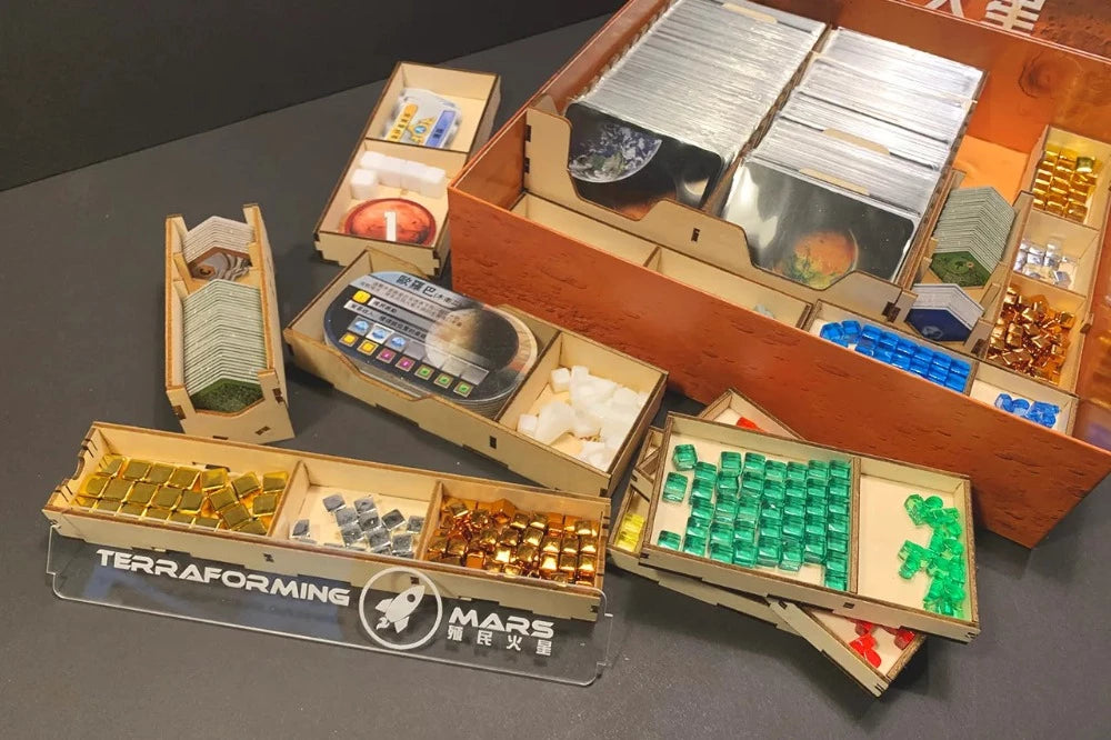 烏鴉盒子 殖民火星 木製桌遊收納盒 Terraforming Mars Wooden Insert