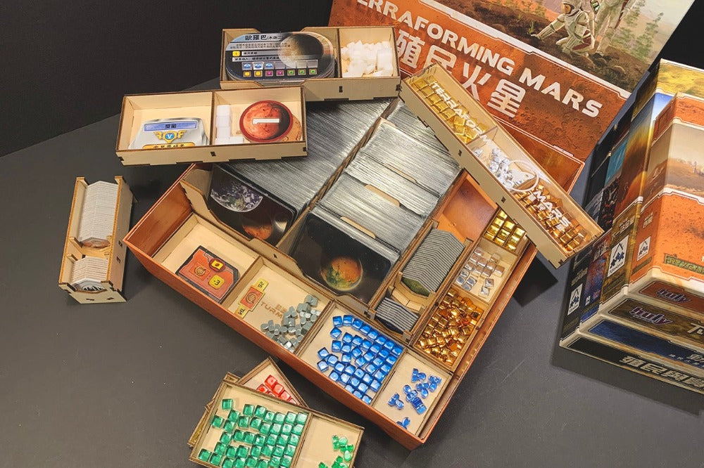 烏鴉盒子 殖民火星 木製桌遊收納盒 Terraforming Mars Wooden Insert