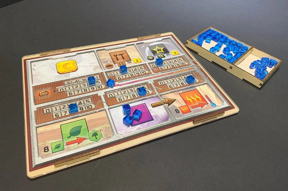 烏鴉盒子 殖民火星玩家圖版固定板(升級面板) Terraforming Mars Wooden Player Board