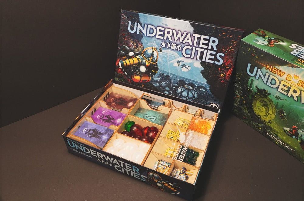 烏鴉盒子 水下城市 木製收納盒 Underwater Cities Wooden Insert